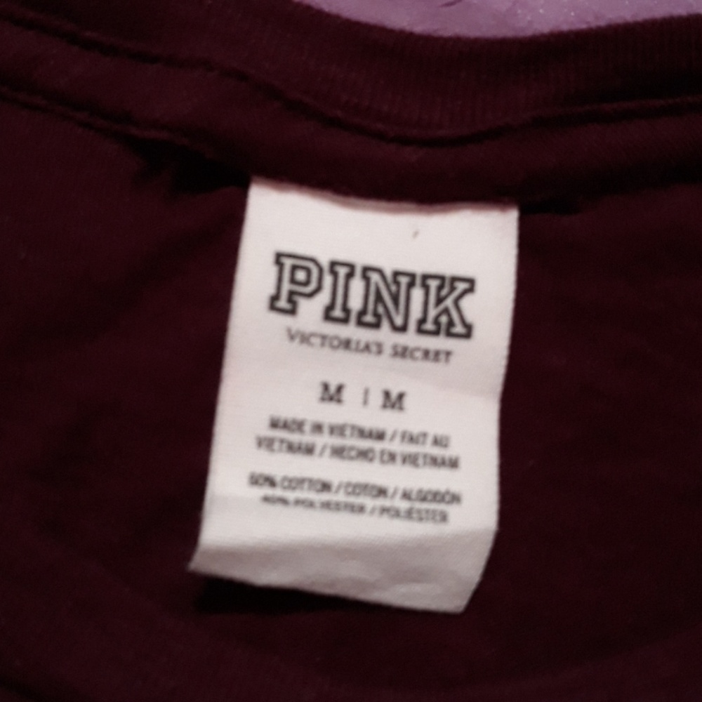 Pink maroon shirt with sequin lettering - Picture 2 of 4
